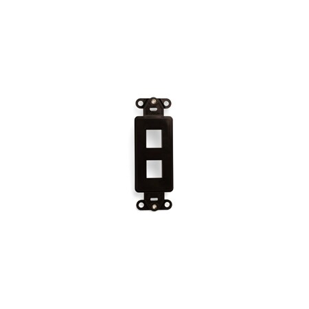 Leviton 2-Port Mounting Strap Unloaded, Decora Style Quickport, Brown 41642-B